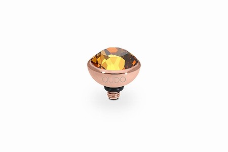Qudo Rose Gold Topper Bottone 10mm - Light Amber