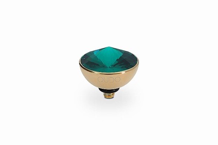 Qudo Gold Topper Bottone 11.5mm - Emerald