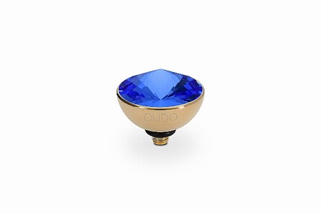 Qudo Gold Topper Bottone 11.5mm - Sapphire