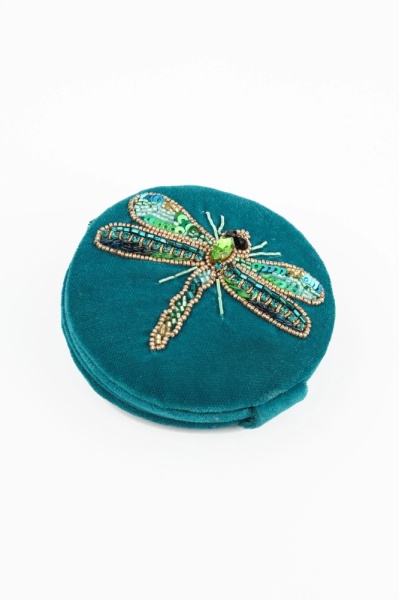 My Doris Blue Dragonfly Compact Mirror