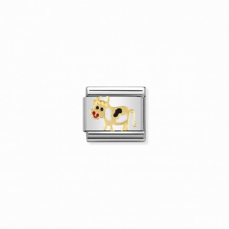 Nomination Gold Cow Enamel Composable Charm