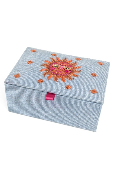 My Doris Denim Sun Face Jewellery Box