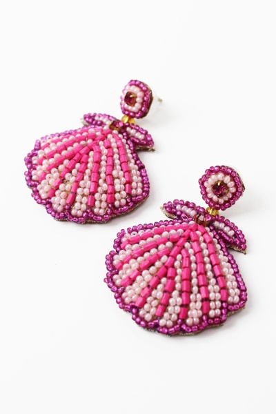 My Doris Pink Shell Drop Earrings