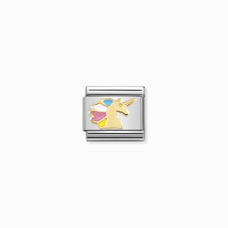 Nomination Gold Multicoloured Unicorn Composable Charm