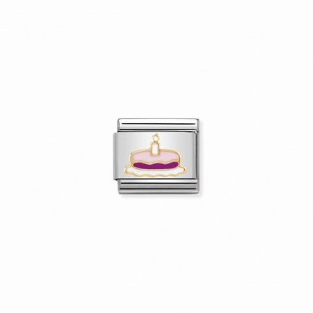 Nomination Gold Pink Cake Composable Charm