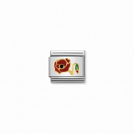 Nomination Gold Poppy Enamel Composable Charm