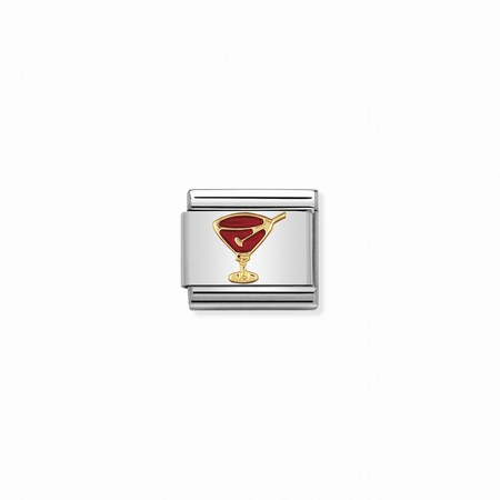 Nomination Gold Red Cocktail Glass Composable Charm