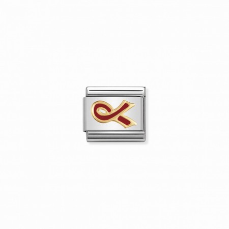 Nomination Gold Red Ribbon Composable Charm