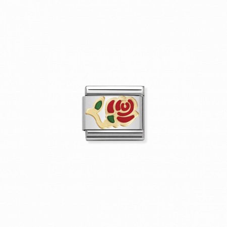 Nomination Gold Red Rose Enamel Composable Charm