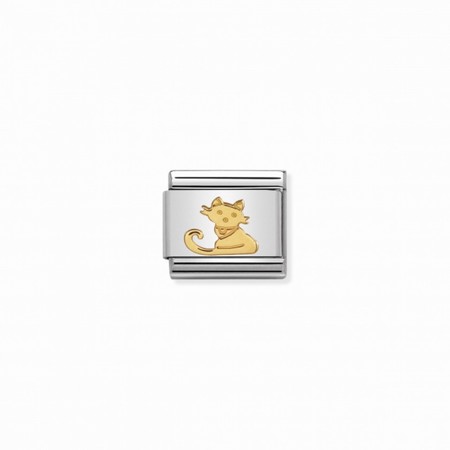 Nomination Gold Sitting Cat Composable Charm