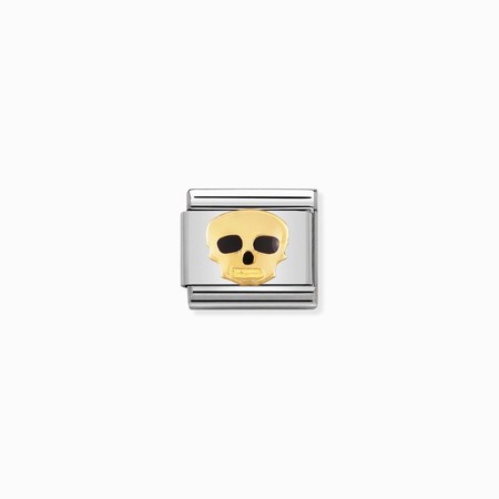 Nomination Gold Skull Enamel Composable Charm