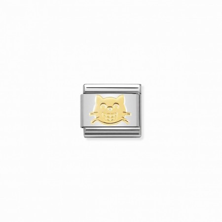 Nomination Gold Smiling Cat Composable Charm