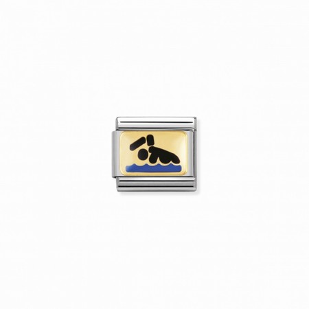 Nomination Gold Swimming Enamel Composable Charm