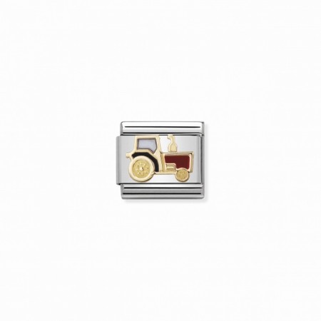 Nomination Gold Tractor Enamel Composable Charm