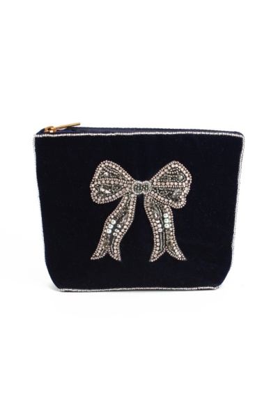 My Doris Silver Bow Small Purse