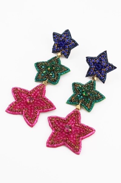 My Doris Rainbow 3 Stars Earrings