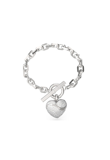 Guess Silver In My Heart T-Bar Bracelet - UBB04496RHL