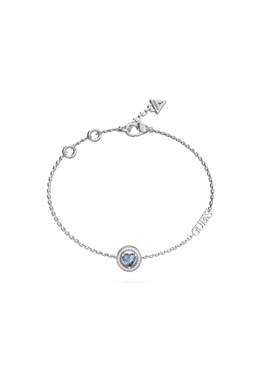 Guess M'ama Non M'ama Silver & Blue Bracelet - UBB04668RHLSL