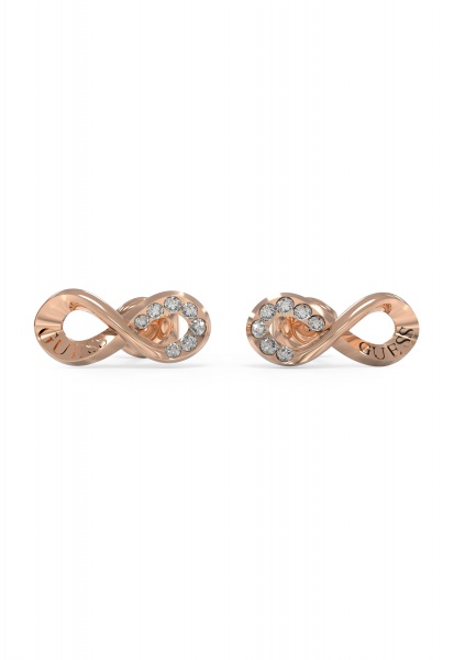 Guess Endless Dream Rose Gold Stud Earrings - UBE03262RG