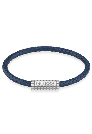 Guess Gents Acapulco Steel & Blue Bracelet - UMB02141STJBL