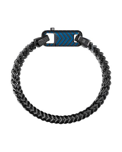 Guess Gents Pitstop Black & Blue Bracelet - UMB04442BKBBL