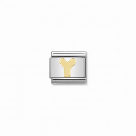 Nomination Letter Gold Y Composable Charm