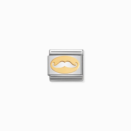 Nomination Gold Moustache Composable Charm