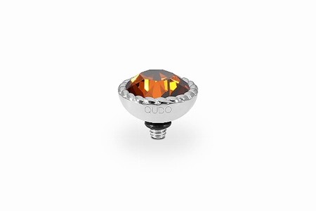 Qudo Silver Topper Bocconi 11mm - Smoked Amber