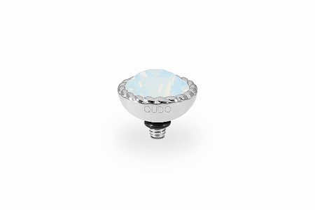 Qudo Silver Topper Bocconi 11mm - White Opal