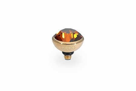 Qudo Gold Topper Bottone 10mm - Smoked Amber