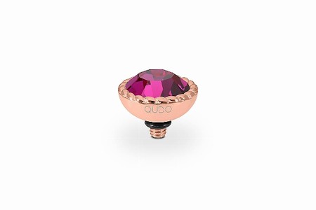 Qudo Rose Gold Topper Bocconi 11mm - Fuchsia