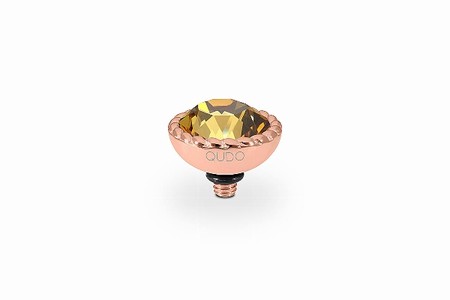 Qudo Rose Gold Topper Bocconi 11mm - Golden Topaz