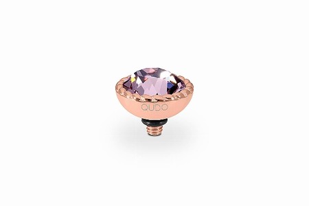 Qudo Rose Gold Topper Bocconi 11mm - Light Amethyst