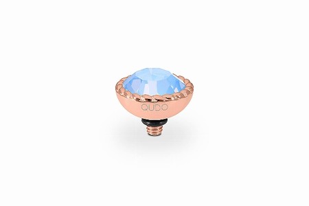 Qudo Rose Gold Topper Bocconi 11mm - Light Sapphire Opal
