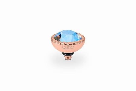 Qudo  Rose Gold Topper Bocconi 11mm - Light Sapphire Shimmer