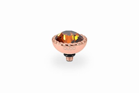 Qudo Rose Gold Topper Bocconi 11mm - Smoked Amber