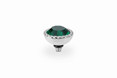 Qudo Silver Topper Bocconi 11mm - Emerald