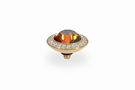 Qudo Gold Topper Tondo Deluxe 13mm - Smoked Amber