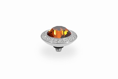 Qudo Silver Topper Tondo Deluxe 13mm - Smoked Amber