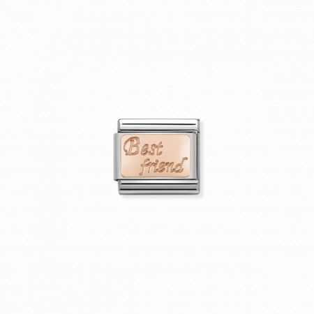 Nomination Rose Gold Best Friend Plate Composable Charm