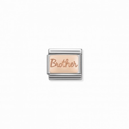 Nomination Rose Gold Brother Plate Composable Charm