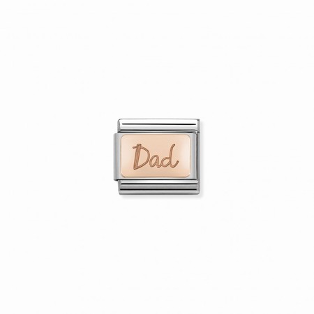 Nomination Rose Gold Dad Plate Composable Charm