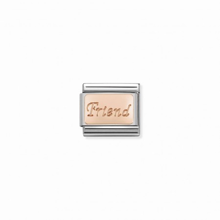 Nomination Rose Gold Friend Plate Composable Charm