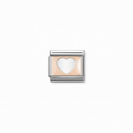 Nomination Rose Gold Heart Plate Composable Charm