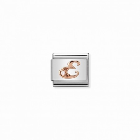 Nomination Letter Rose Gold E Composable Charm