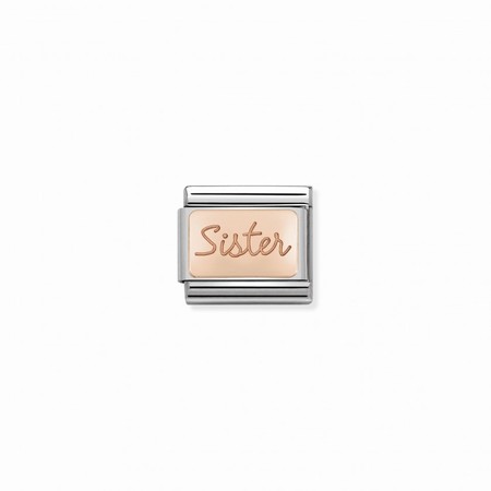 Nomination Rose Gold Sister Plate Composable Charm