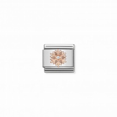 Nomination Rose Gold Snowflake CZ Composable Charm