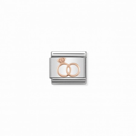 Nomination Rose Gold Wedding Rings Composable Charm