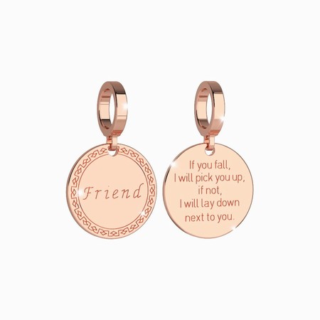 Rebecca Rose Gold Friend Pendant