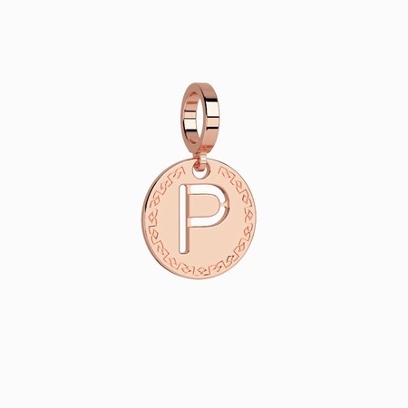 Rebecca Rose Gold Small P Pendant